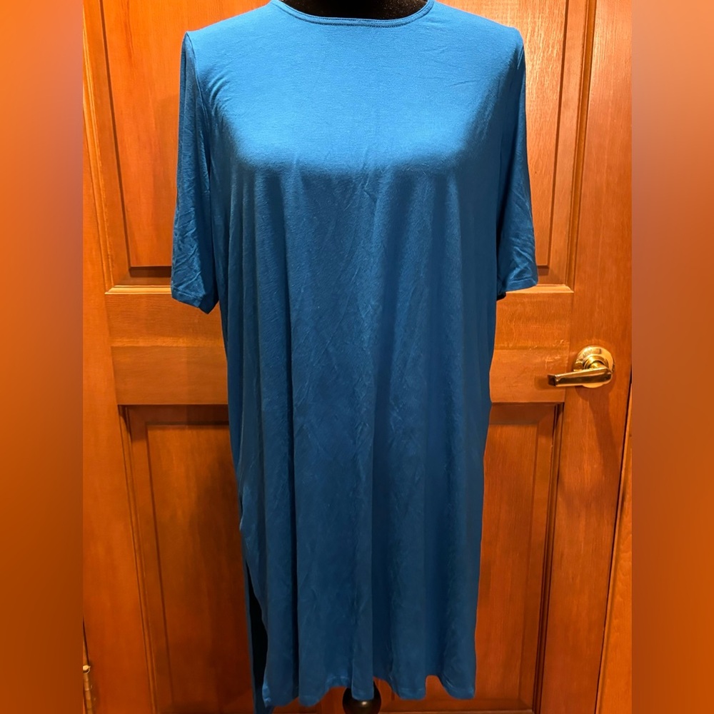 Eileen Fisher Dress Blue M High/Low